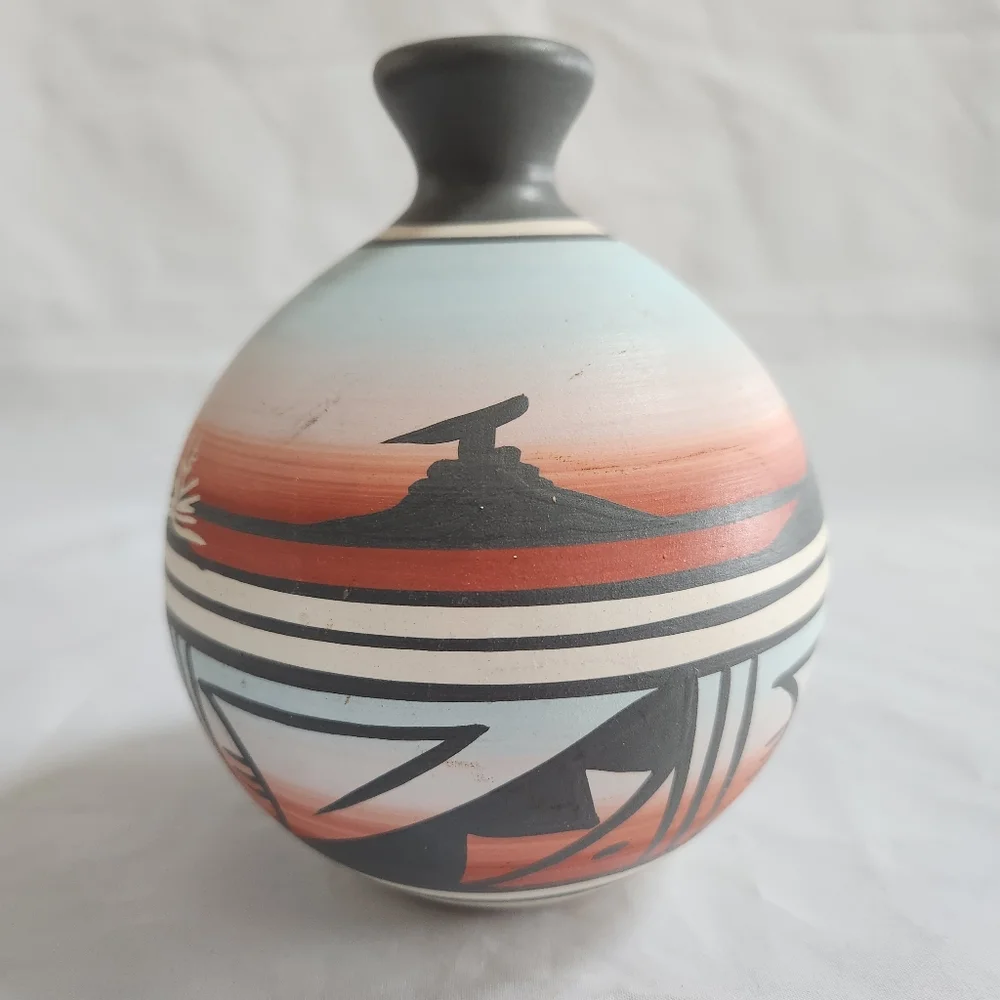 Native American Pottery Ball Vase